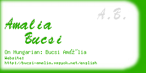 amalia bucsi business card